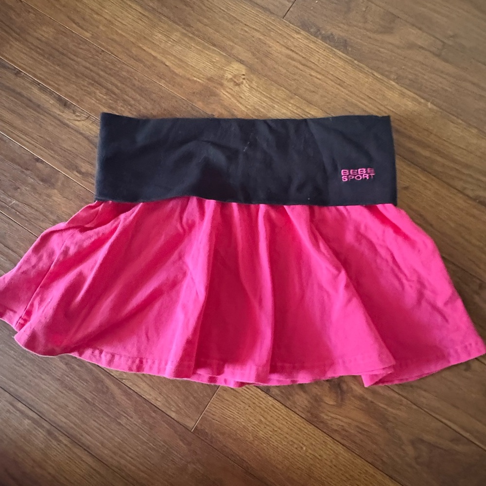 bebe Sport Black and Pink Circle Skirt